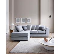 Abakus Direct Chicago Spill-Proof Velvet Left Hand Facing Corner Sofa in Light Blue Abakus Direct Light Blue