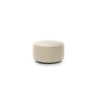 Abakus Direct Chicago Spill-Proof Velvet Swivel Footstool in Cream Abakus Direct Cream