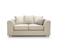 Abakus Direct Chicago Velvet 2 Seater Sofa In Cream