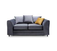 Abakus Direct Chicago Velvet 2 Seater Sofa In Dark Grey