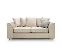 Abakus Direct Chicago Velvet 3 Seater Sofa In Cream