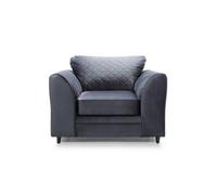 Abakus Direct Chicago Velvet Armchair In Dark Grey