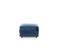 Abakus Direct Chicago Velvet Footstool In Dark Blue