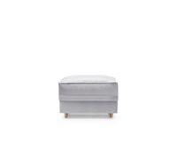 Abakus Direct Chicago Velvet Footstool In Light Grey