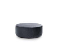 Abakus Direct Chicago Velvet Large Quilted Swivel Footstool Chair In Dark Grey