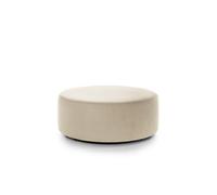 Abakus Direct Chicago Velvet Large Swivel Footstool In Cream