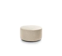 Abakus Direct Chicago Velvet Quilted Swivel Footstool In Cream
