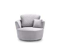 Abakus Direct Chicago Velvet Swivel Chair In Light Grey