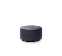Abakus Direct Chicago Velvet Swivel Footstool In Dark Grey