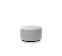 Abakus Direct Chicago Velvet Swivel Footstool In Light Grey