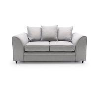 Abakus Direct Darcy 2 Seater Sofa In Light Grey Linen Fabric