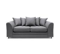Abakus Direct Darcy 3 Seater Sofa In Dark Grey Linen Fabric