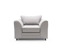 Abakus Direct Darcy Armchair In Light Grey Linen Fabric