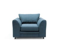 Abakus Direct Darcy Armchair In Teal Linen Fabric
