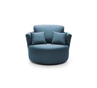 Abakus Direct Darcy Swivel In Teal Linen Fabric