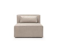 Abakus Direct Doris Armless Chair Module In Beige Cord Chenille