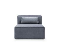 Abakus Direct Doris Armless Chair Module In Dark Grey Cord Chenille