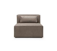 Abakus Direct Doris Armless Chair Module in Dark Grey Cord Chenille Abakus Direct Dark Grey