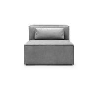 Abakus Direct Doris Armless Chair Module in Light Grey Cord Chenille Abakus Direct Light Grey