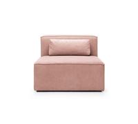 Abakus Direct Doris Armless Chair Module In Pink Cord Chenille