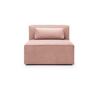Abakus Direct Doris Armless Chair Module in Pink Cord Chenille Abakus Direct Pink