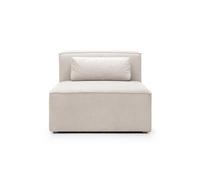Abakus Direct Doris Armless Chair Module in White Cord Chenille Abakus Direct White