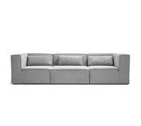 Abakus Direct Doris Basket Weave 4 Seater Sofa with Modular Comfort & Timeless Style in Grey Abakus Direct Grey