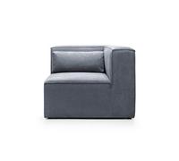 Abakus Direct Doris Corner Unit Module In Dark Grey Cord Chenille