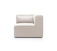 Abakus Direct Doris Corner Unit Module In White Cord Chenille