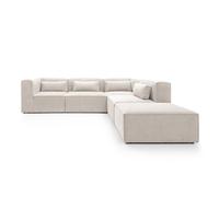 Abakus Direct Doris Large Reversible Corner Sofa with High-Density Foam Available in 6 Colours in White Abakus Direct White