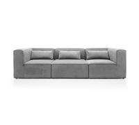 Abakus Direct Doris Modular 4 Seater Sofa In Light Grey Cord Chenille