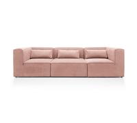 Abakus Direct Doris Modular 4 Seater Sofa In Pink Cord Chenille