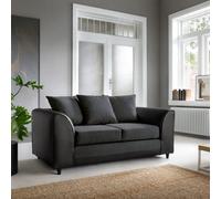 Abakus Direct Dylan Collection 2 Seater Sofa In Black