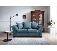 Abakus Direct Farrow Crushed Chenille 2 Seater Sofa in Blue Abakus Direct Blue