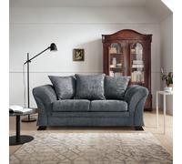 Abakus Direct Farrow Crushed Chenille 2 SeaterSofa in Dark Grey Abakus Direct Dark Grey
