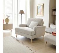 Abakus Direct Harper Chenille Armchair Cream