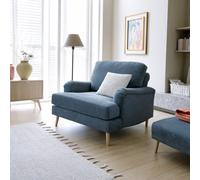 Abakus Direct Harper Chenille Armchair Dark Blue