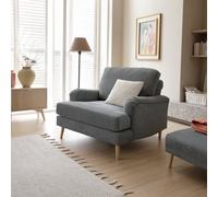 Abakus Direct Harper Chenille Armchair Dark Grey