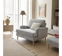 Abakus Direct Harper Chenille Armchair Light Grey