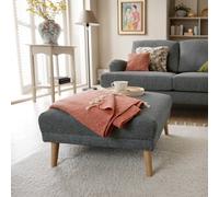 Abakus Direct Harper Collection Footstool In Dark Grey