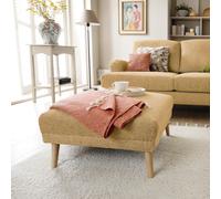 Abakus Direct Harper Footstool - Durable & Easy Clean Upholstery in Brown Abakus Direct Brown