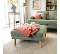 Abakus Direct Harper Footstool - Durable & Easy Clean Upholstery in Green Abakus Direct Green