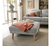 Abakus Direct Harper Footstool In Light Grey