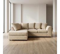 Abakus Direct Harriet Boucle Fabric Left Facing Corner Sofa In Sand