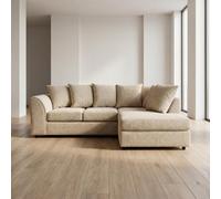 Abakus Direct Harriet Boucle Fabric Right Facing Corner Sofa In Sand