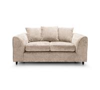Abakus Direct Harriet Crushed Chenille 2 Seater Sofa In Cream
