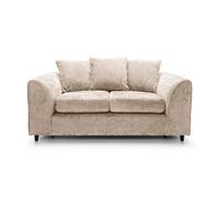 Abakus Direct Harriet Crushed Chenille 2 Seater Sofa in Cream Abakus Direct Cream