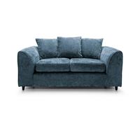 Abakus Direct Harriet Crushed Chenille 2 Seater Sofa in Dark Blue Abakus Direct Dark Blue