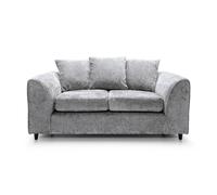 Abakus Direct Harriet Crushed Chenille 2 Seater Sofa in Light Grey Abakus Direct Light Grey