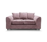 Abakus Direct Harriet Crushed Chenille 2 Seater Sofa in Pink Abakus Direct Pink